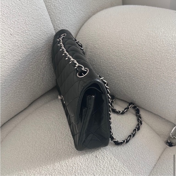 Chanel Small Classic Double Flap Black Lambskin SHW - Picture 7 of 13